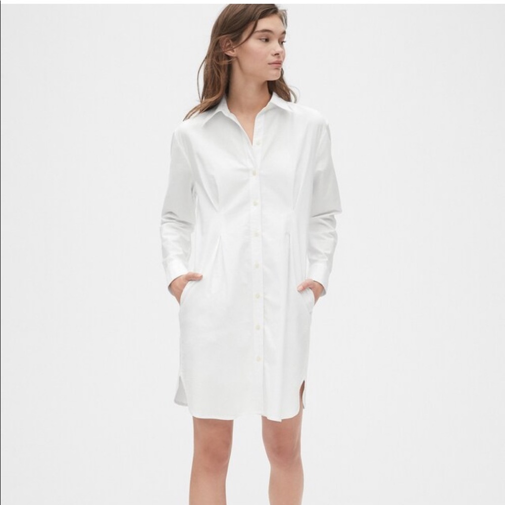 Gap Pleated Oxford Shirtdress NWT
